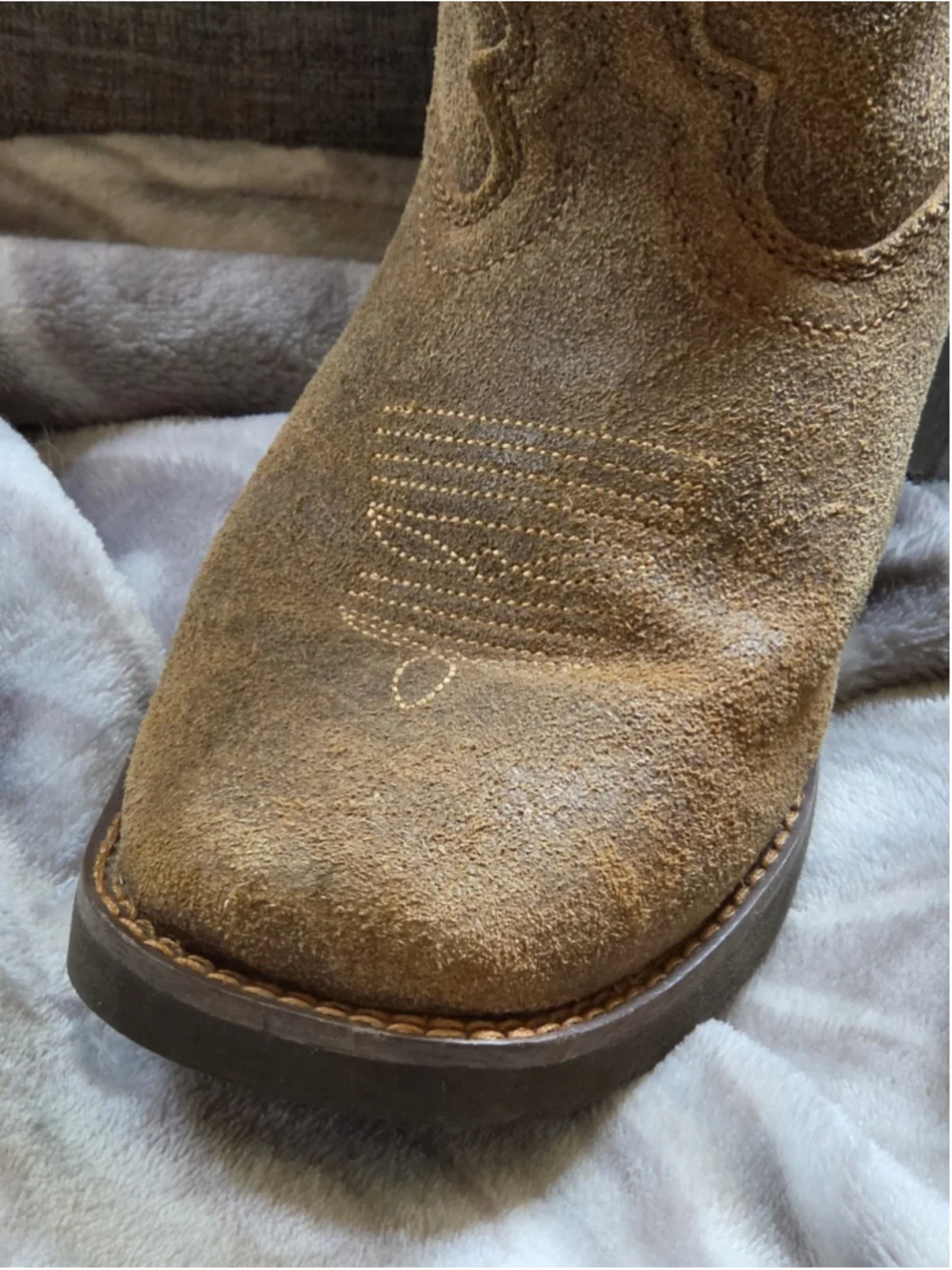 Rank 45 Xero Gravity Aquinnah Western Performance Boots Suede Square Toe Size 7B